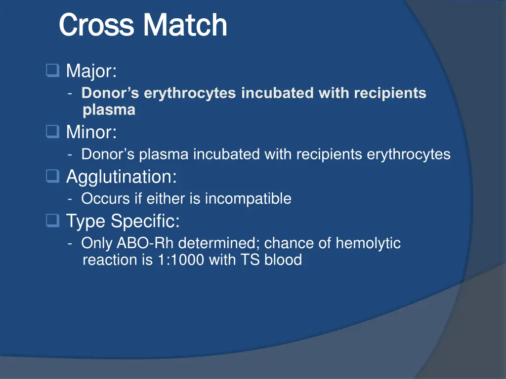 cross match cross match
