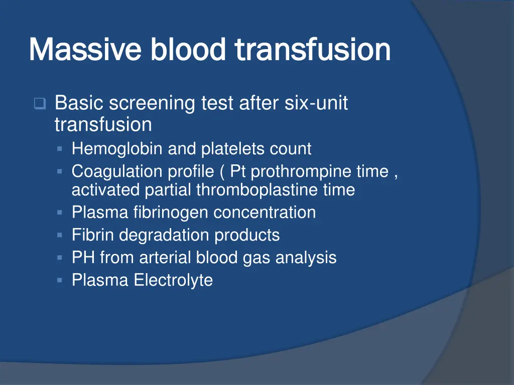 massive blood transfusion massive blood 2
