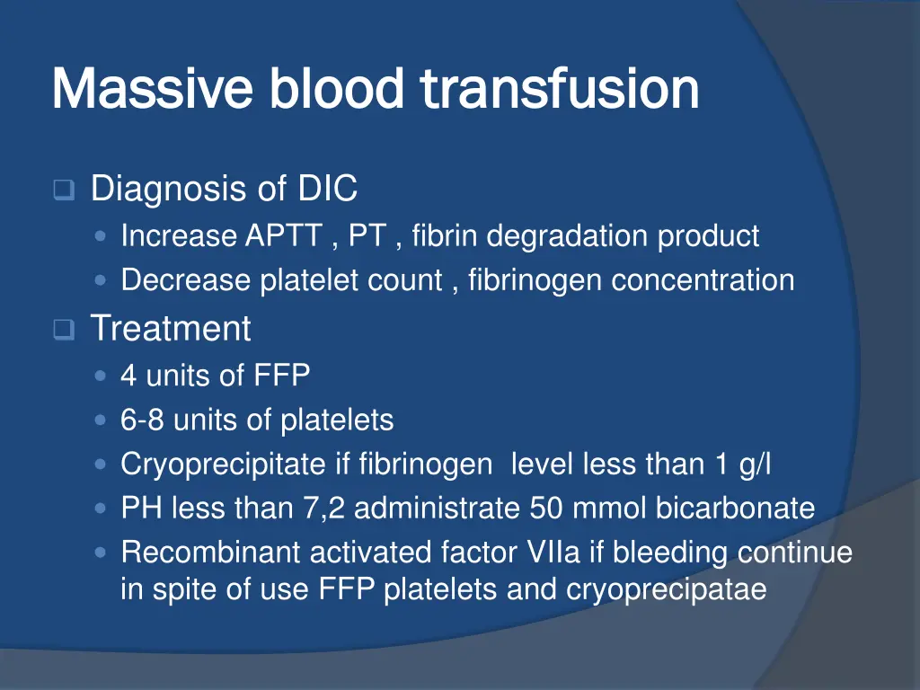 massive blood transfusion massive blood 4