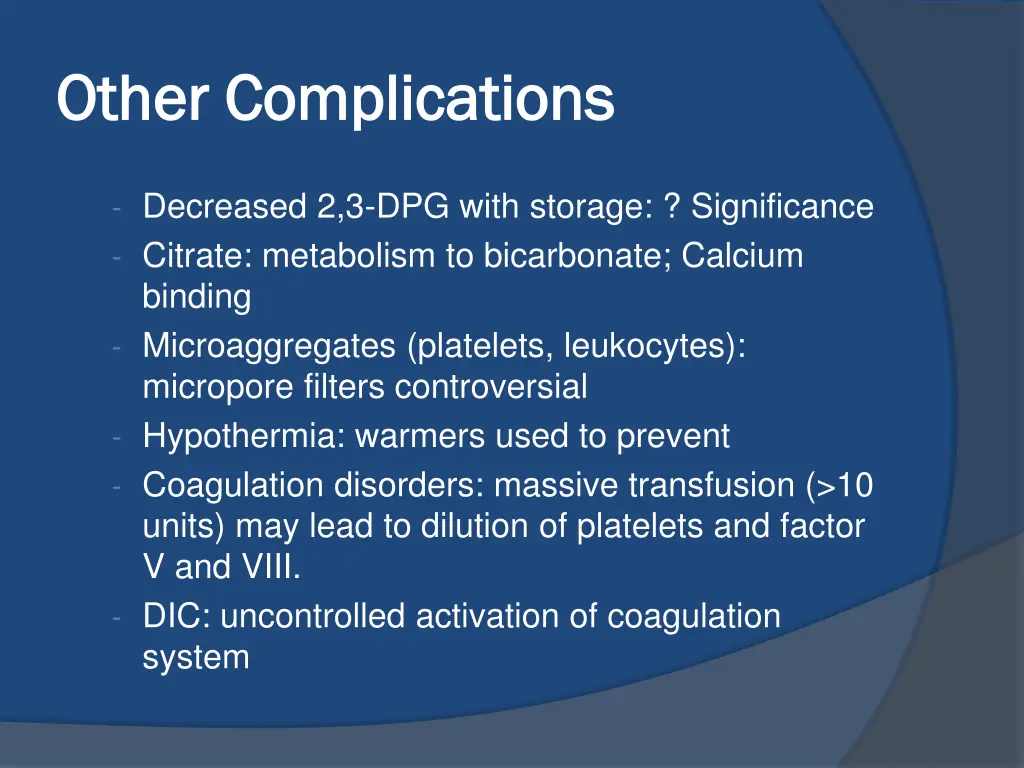 other complications other complications