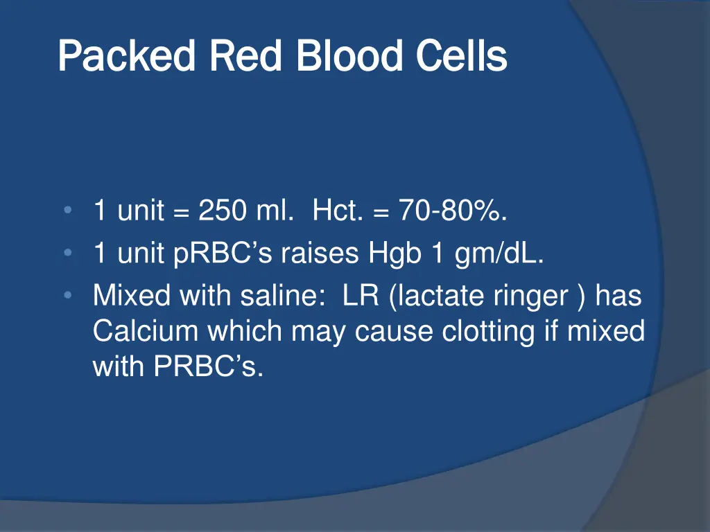 packed red blood cells packed red blood cells