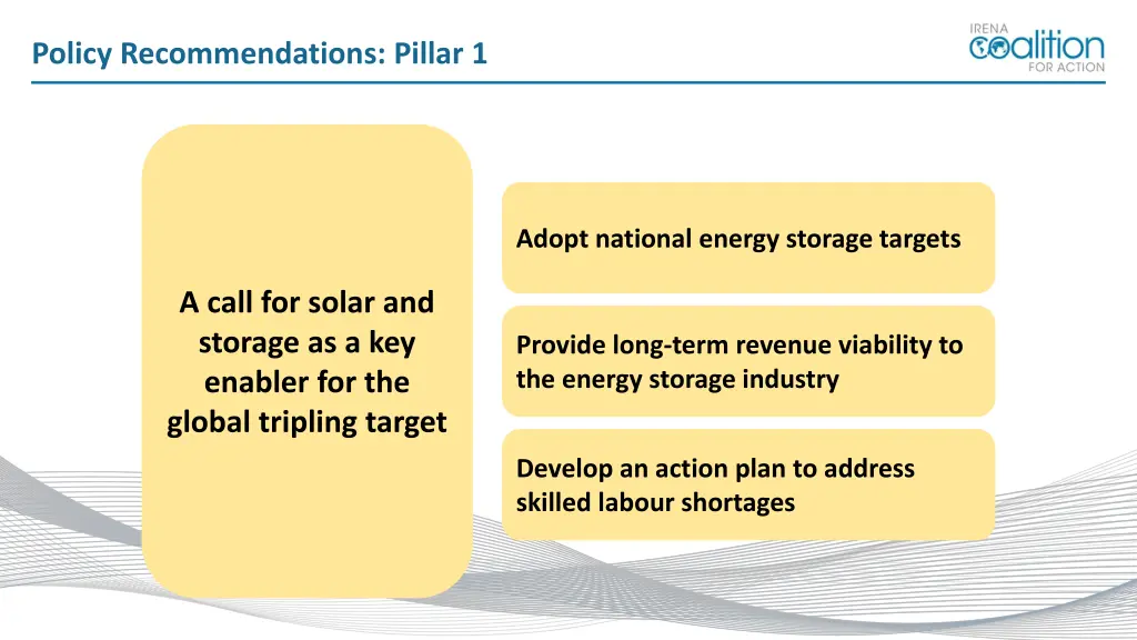 policy recommendations pillar 1