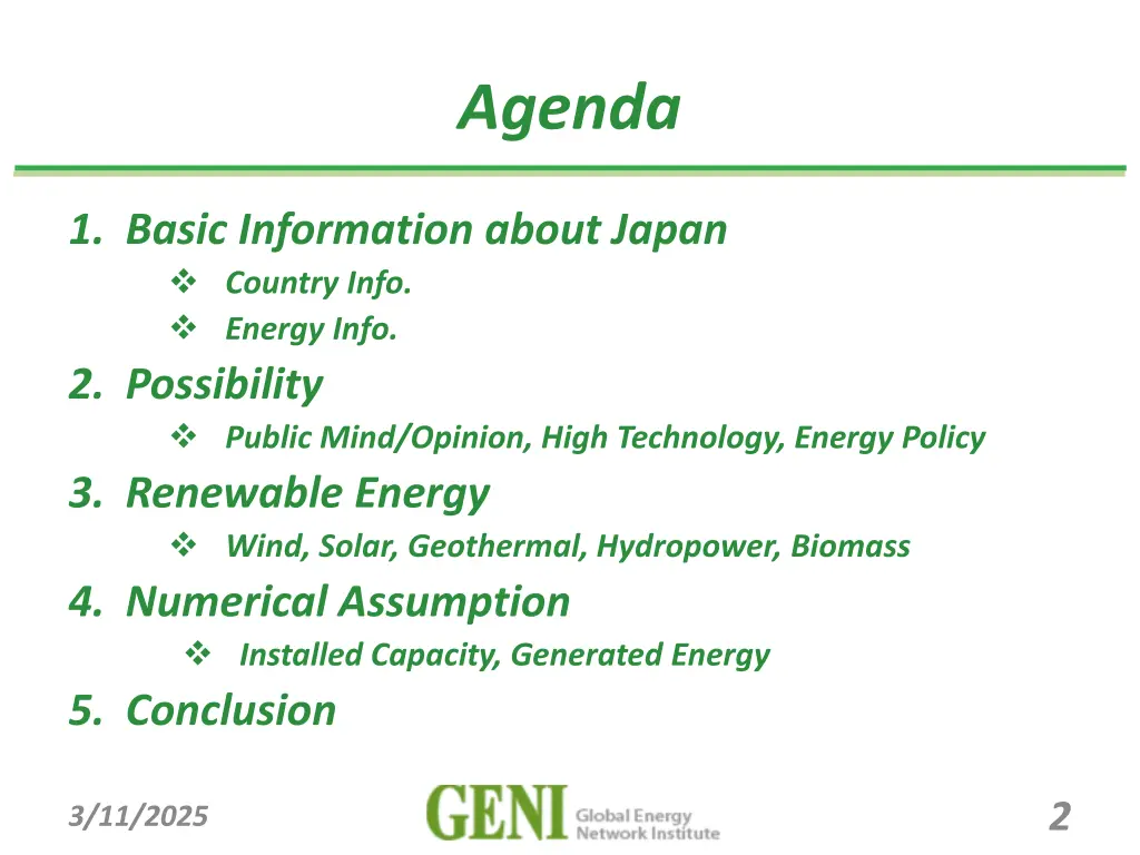 agenda