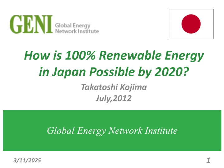 how is 100 renewable energy in japan possible