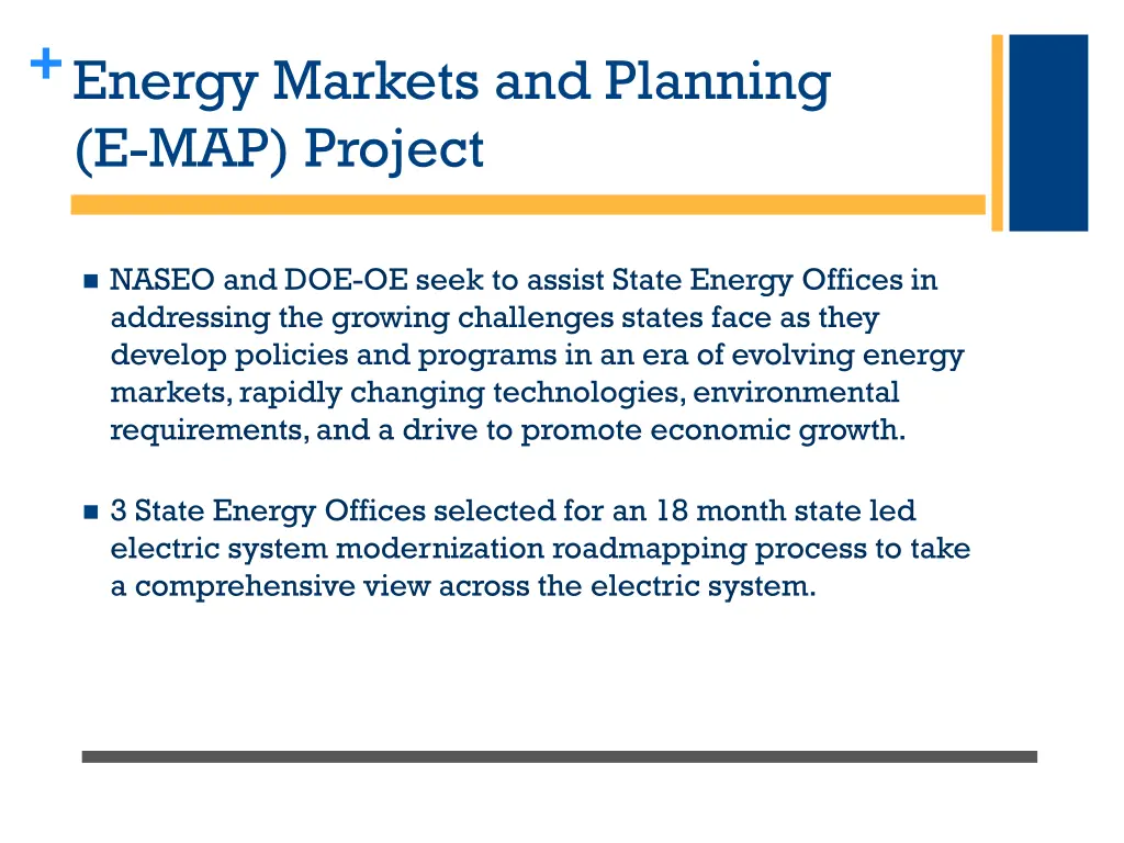 energy markets and planning e map project