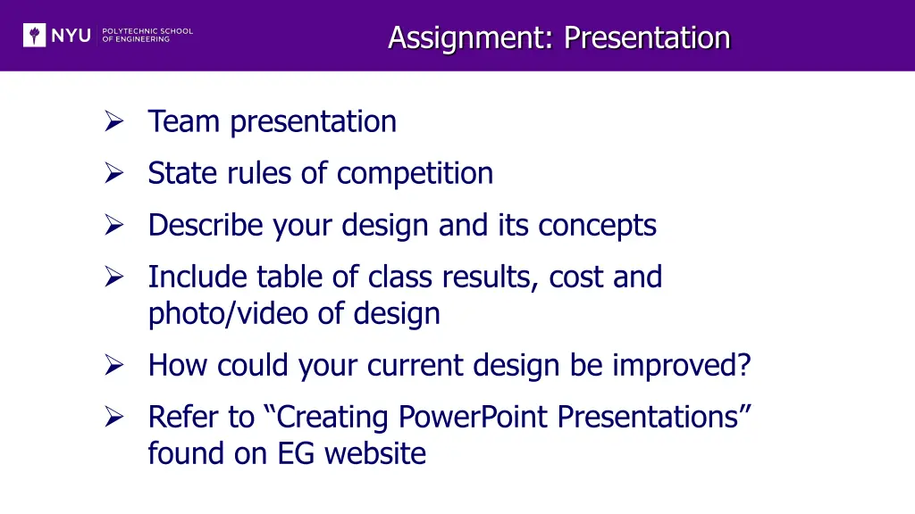 assignment presentation