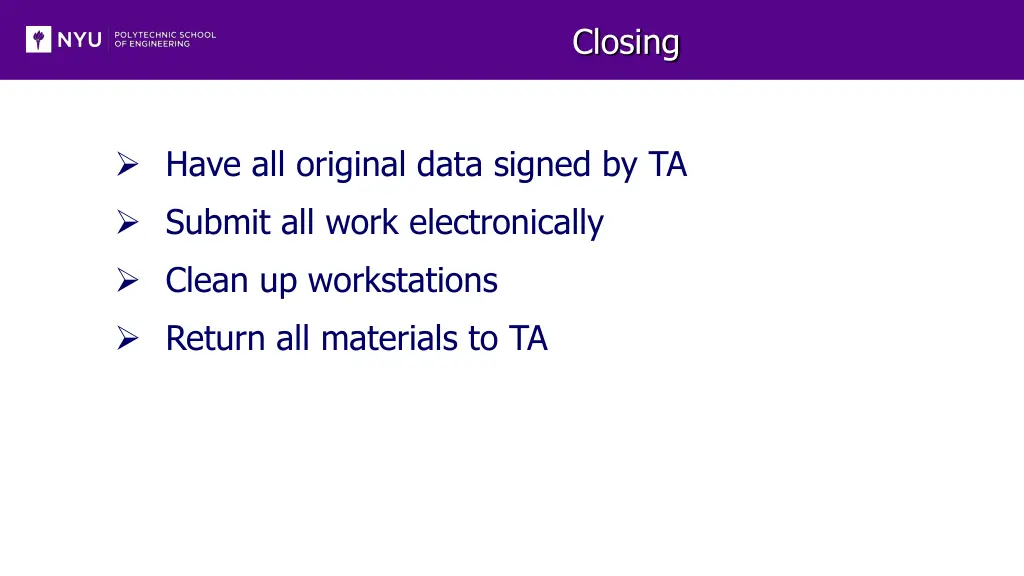 closing