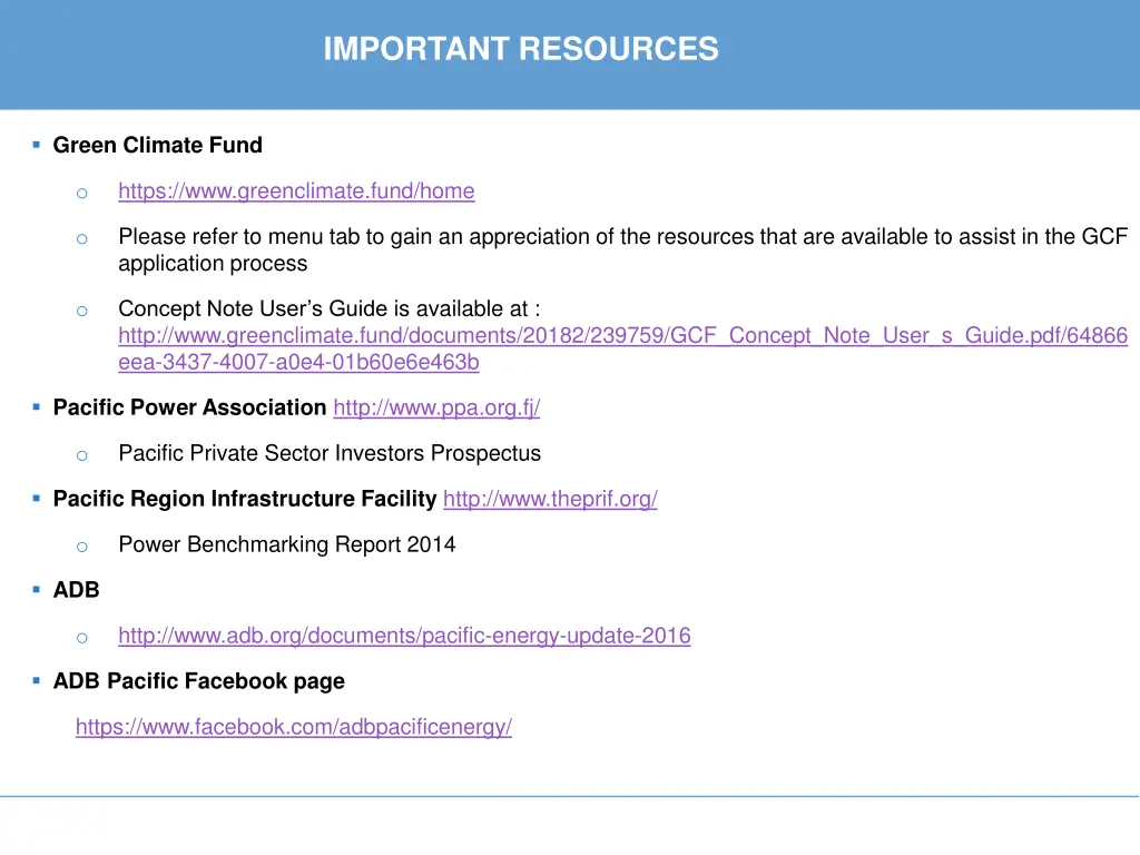 important resources