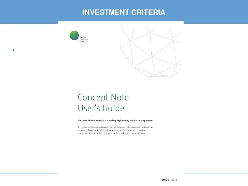 investment criteria