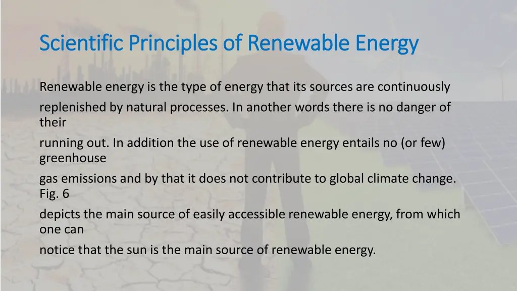 scientific principles of renewable energy