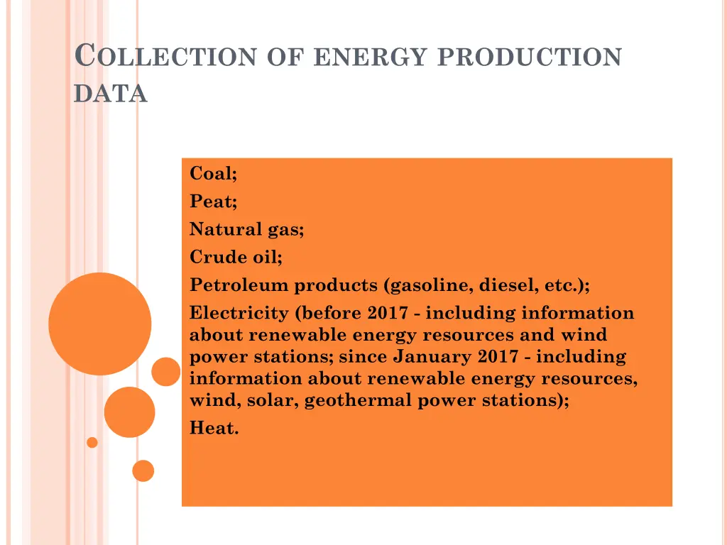 c ollection of energy production data 1
