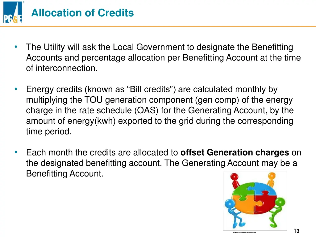 allocation of credits