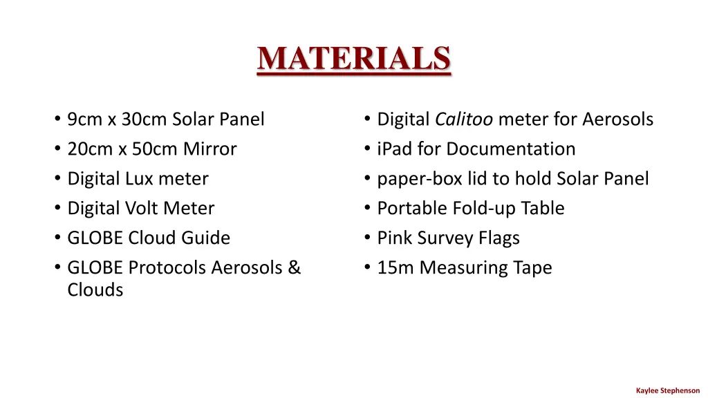 materials