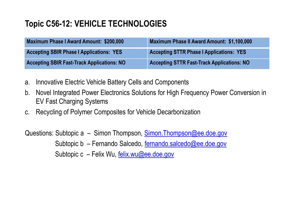 topic c56 12 vehicle technologies