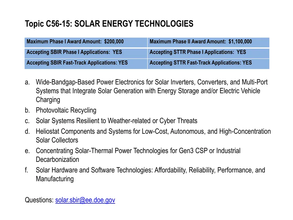 topic c56 15 solar energy technologies