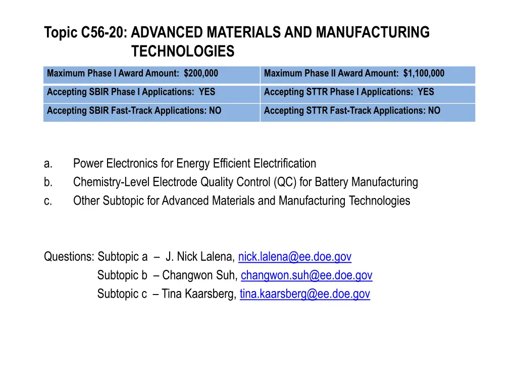 topic c56 20 advanced materials and manufacturing