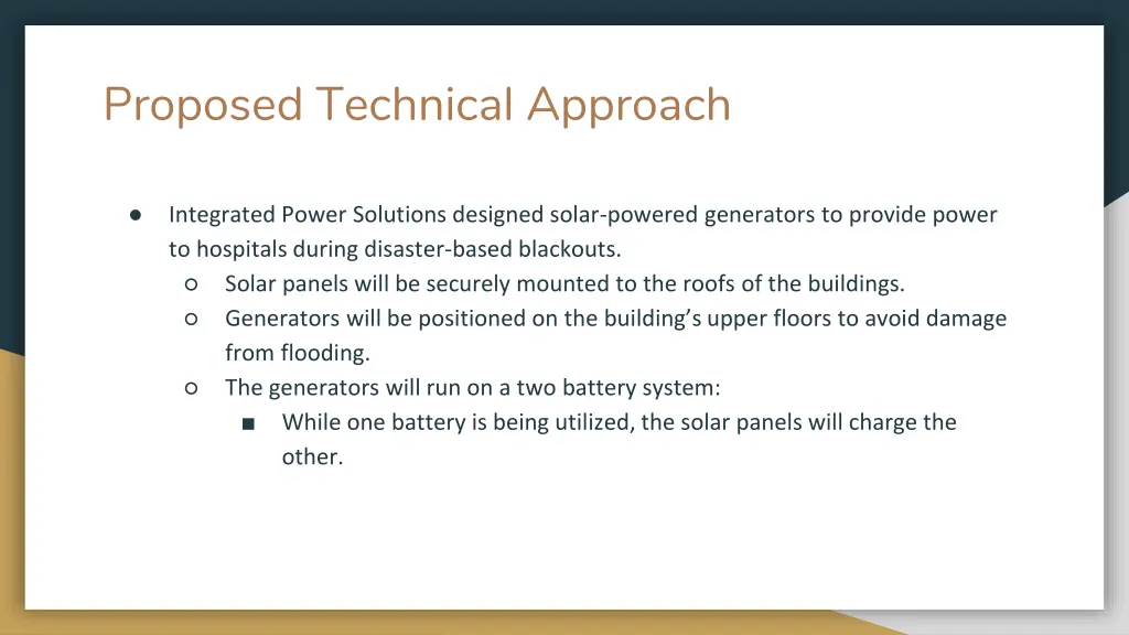 proposed technical approach