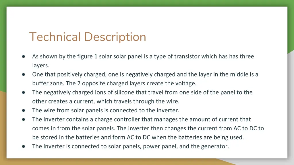 technical description