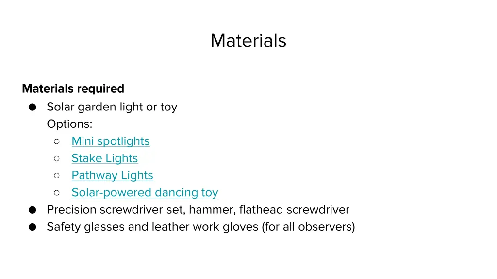 materials