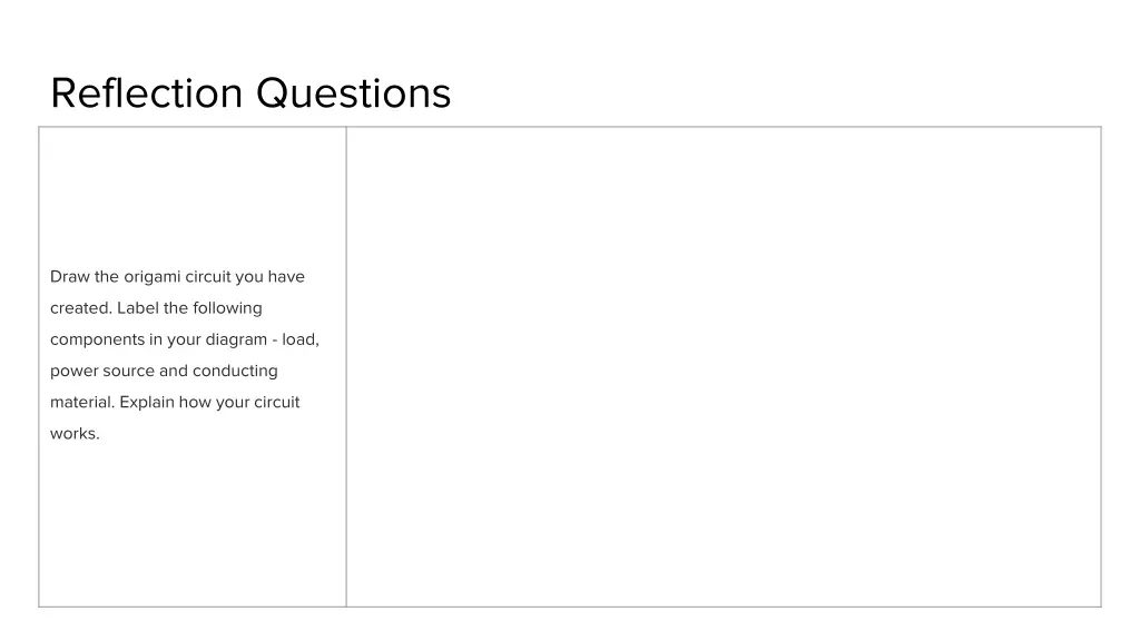 reflection questions 1