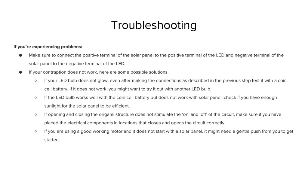troubleshooting