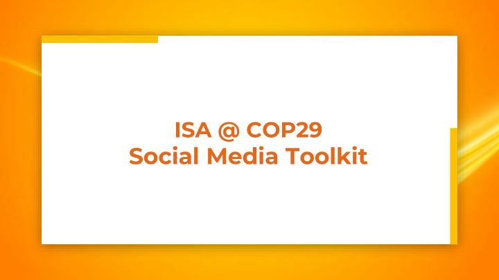isa @ cop29 social media toolkit