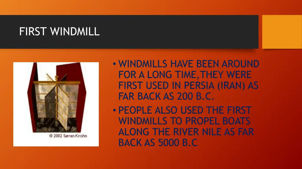 first windmill