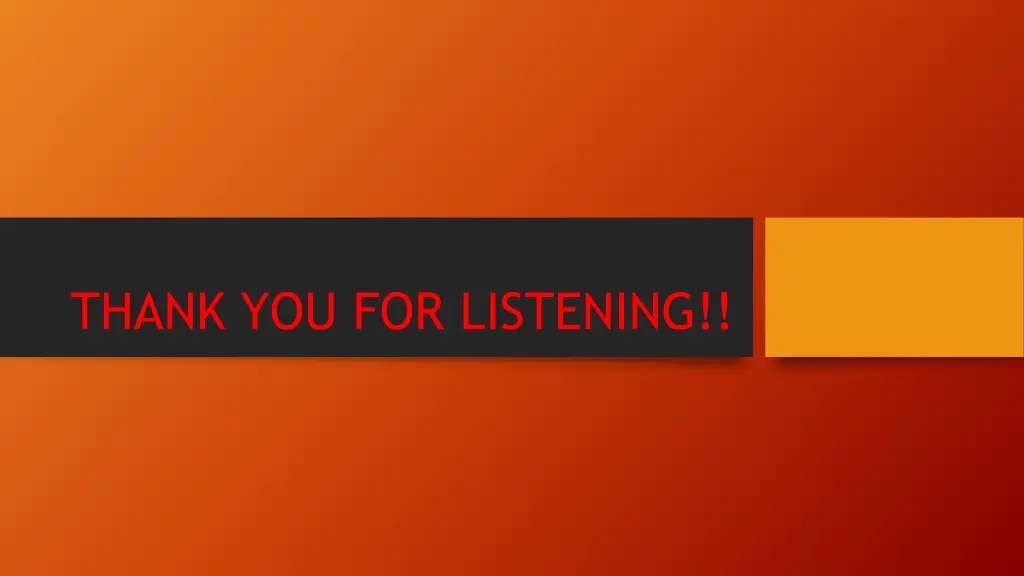 thank you for listening