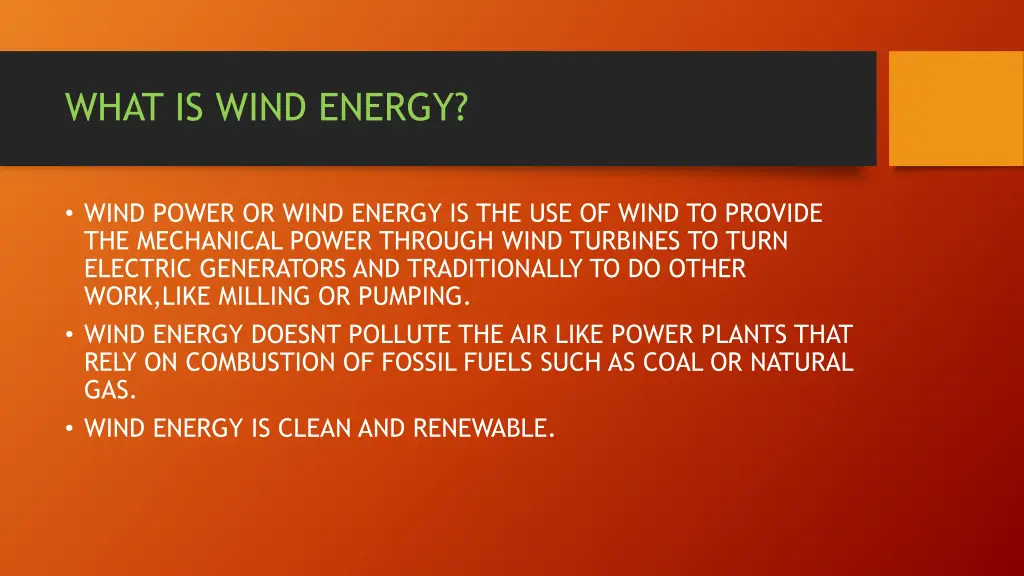 what is wind energy