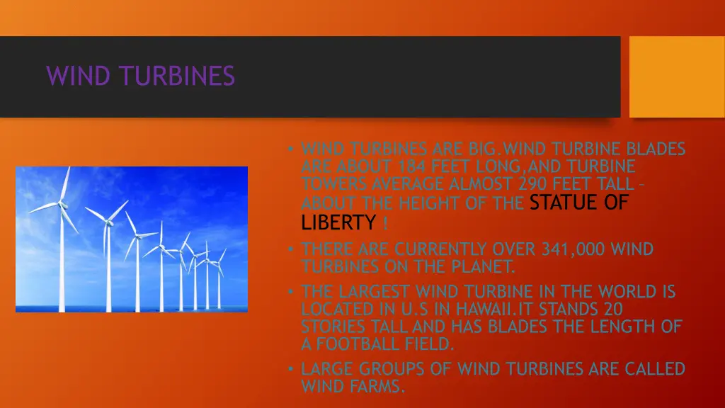 wind turbines
