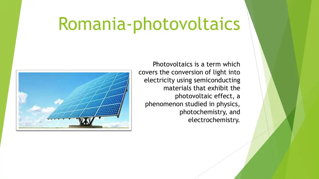 romania photovoltaics