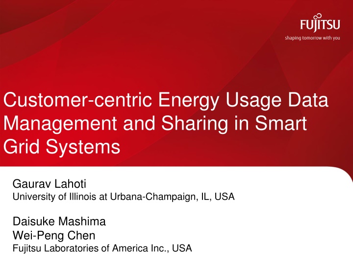 customer centric energy usage data management
