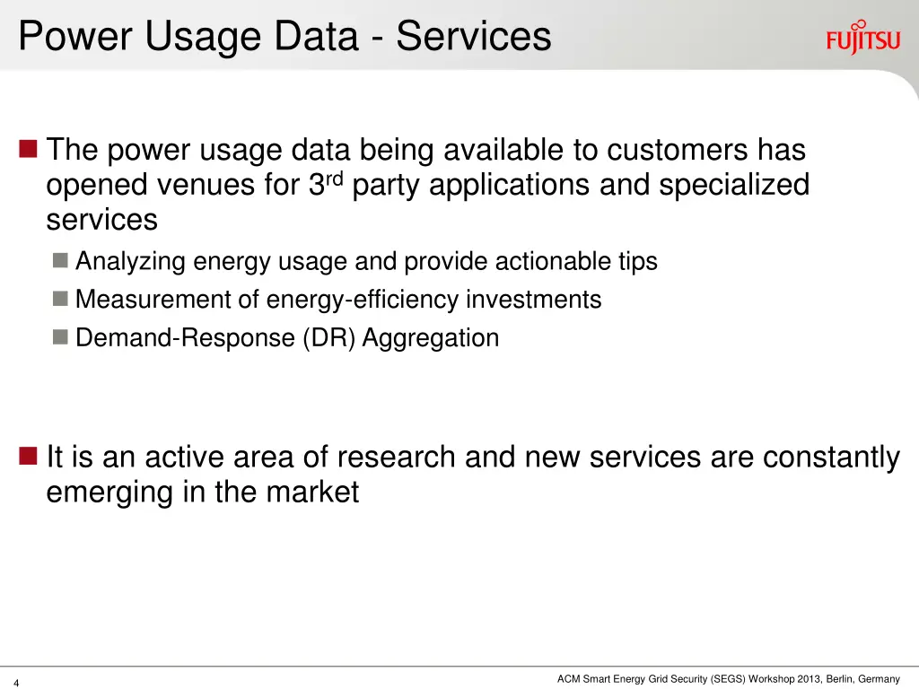 power usage data services