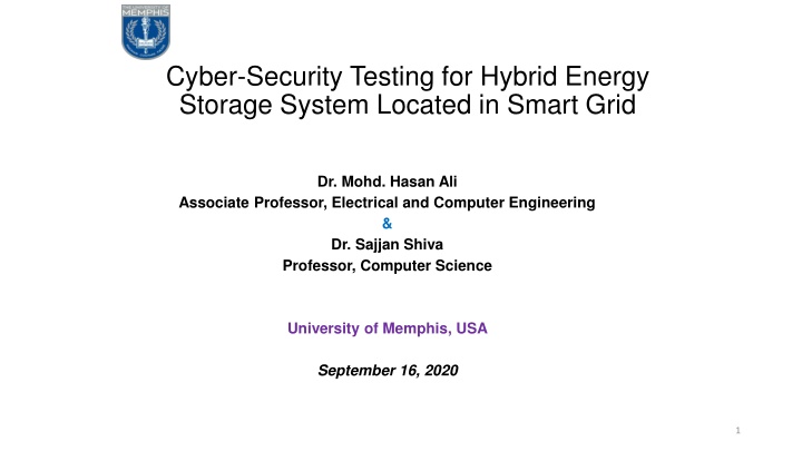 cyber security testing for hybrid energy storage