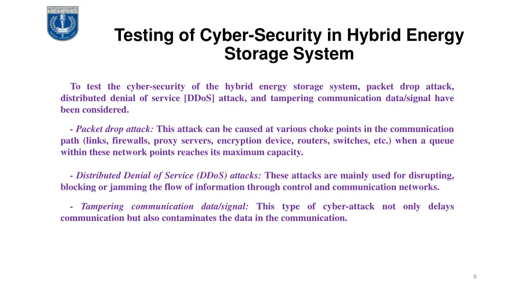 testing of cyber security in hybrid energy
