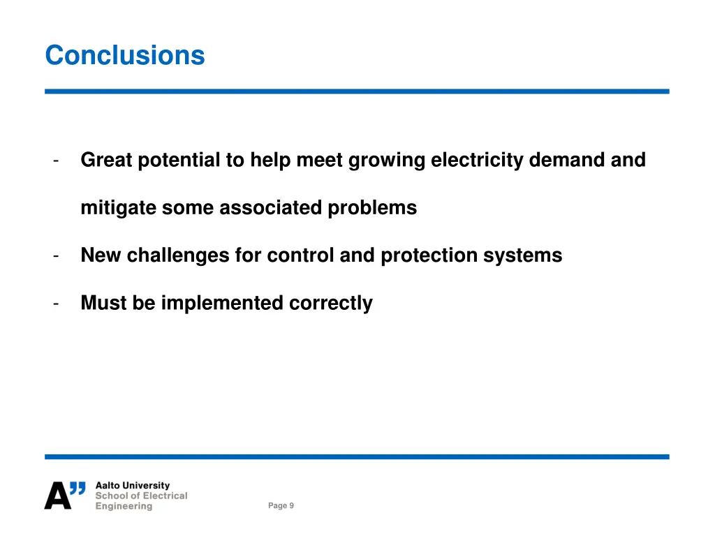 conclusions