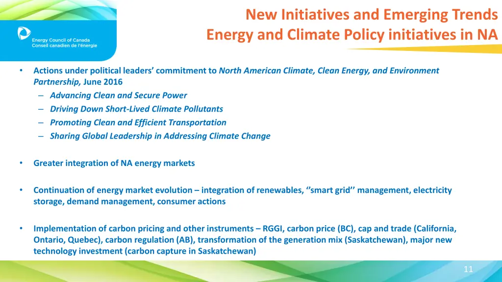 new initiatives and emerging trends energy