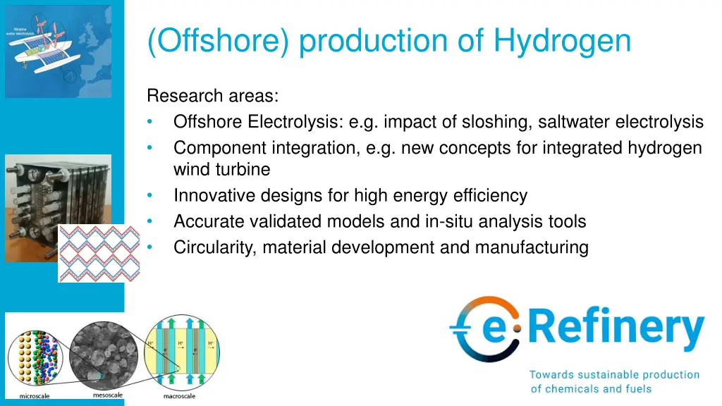offshore production of hydrogen