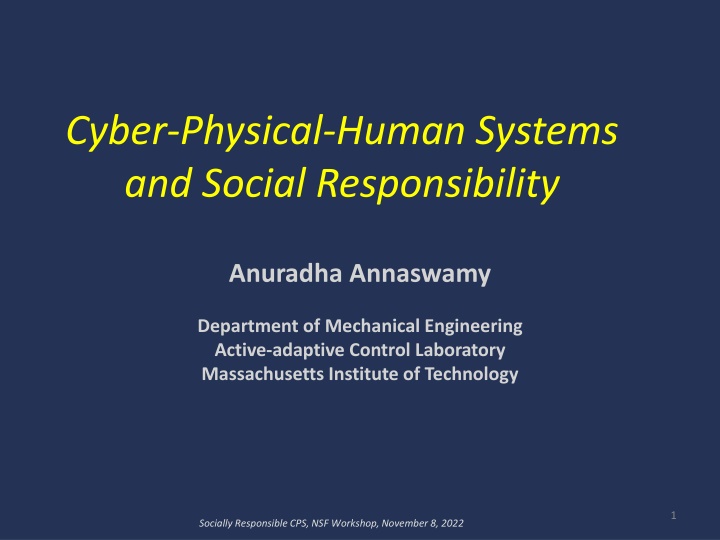 cyber physical human systems and social