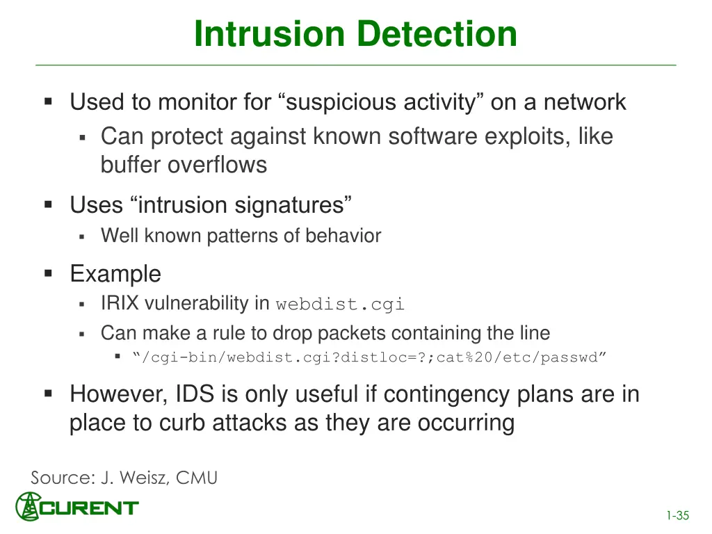 intrusion detection