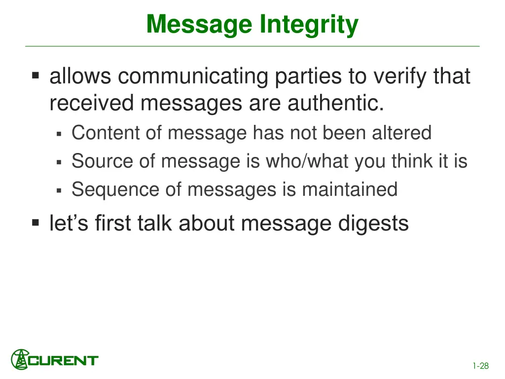 message integrity