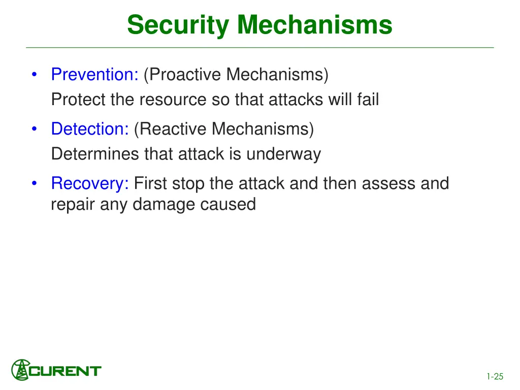 security mechanisms
