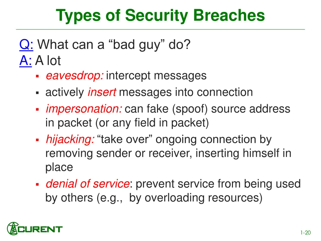 types of security breaches