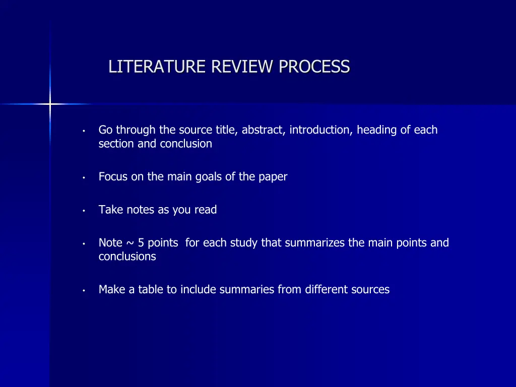 literature review process