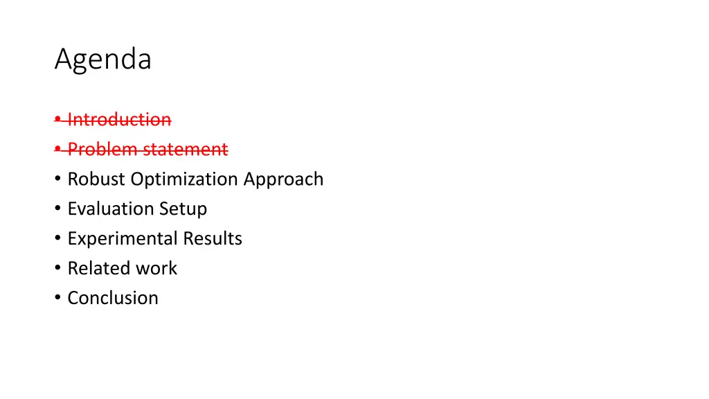 agenda