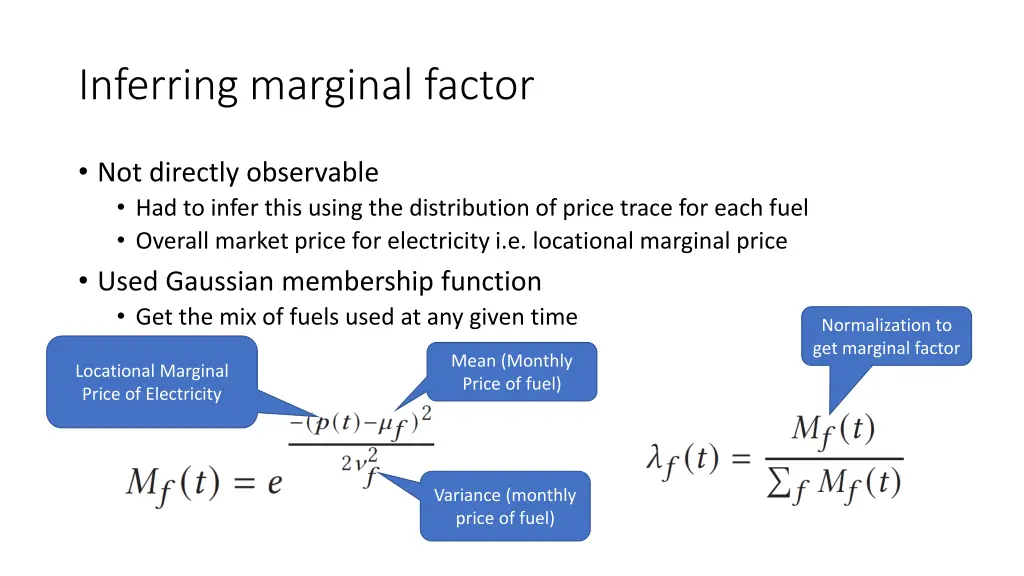 inferring marginal factor