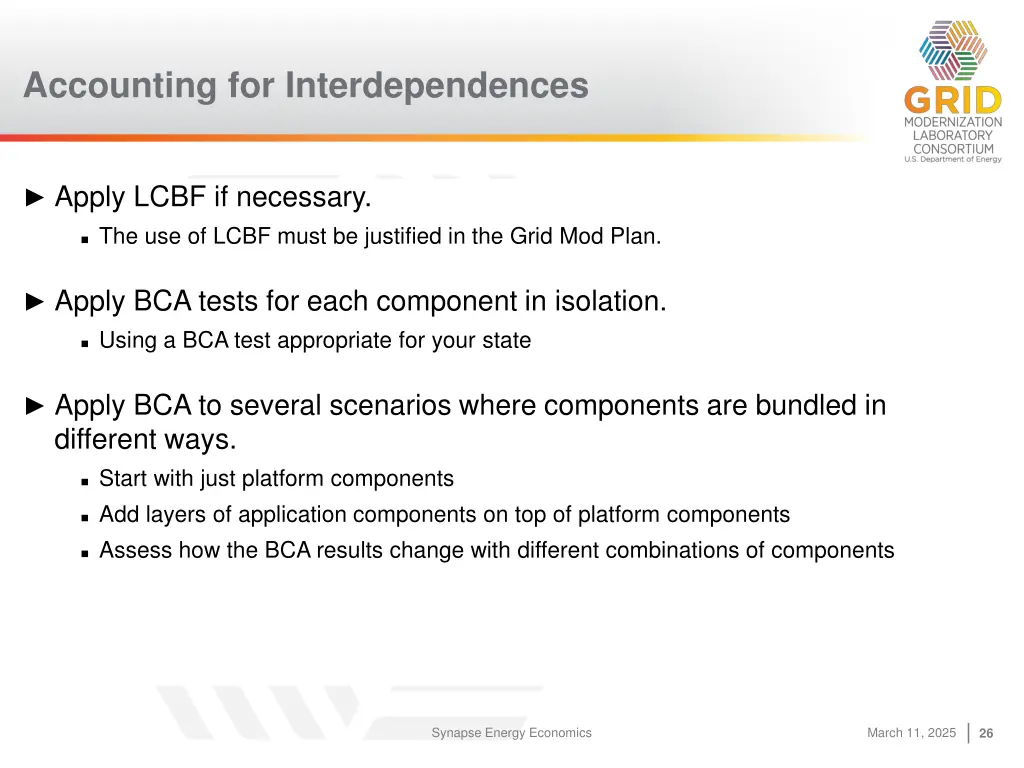 accounting for interdependences
