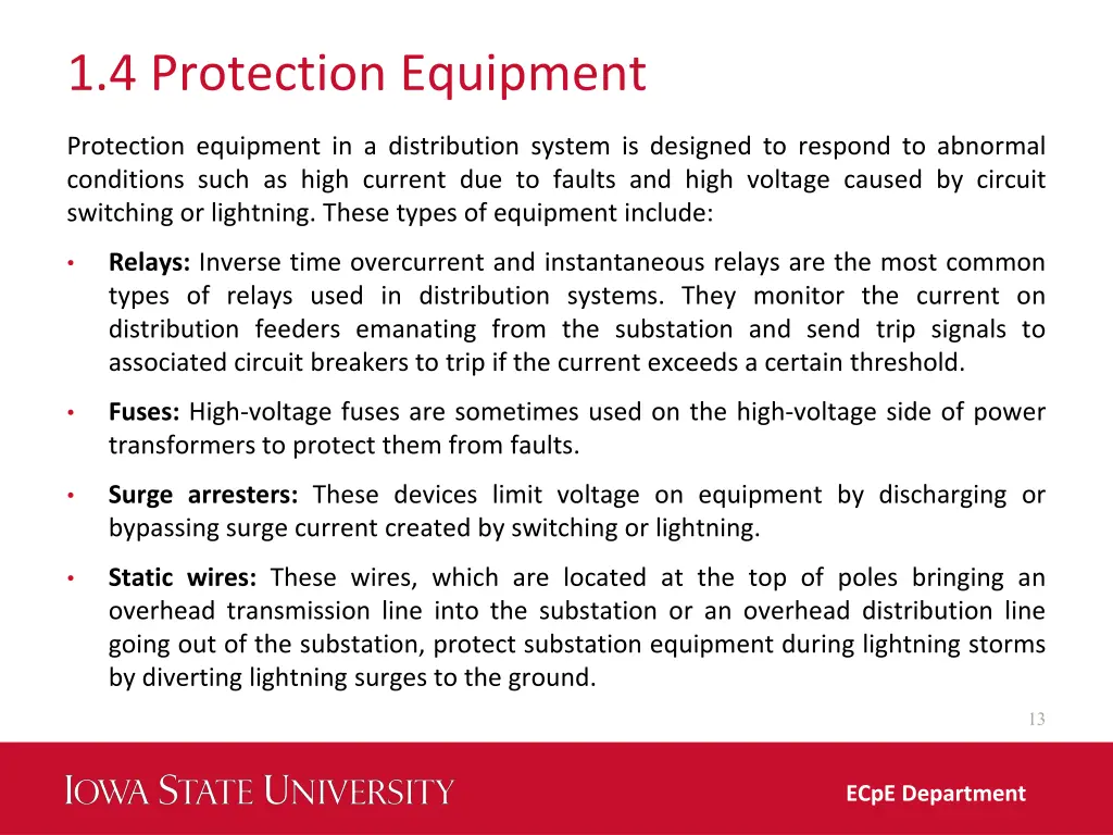 1 4 protection equipment