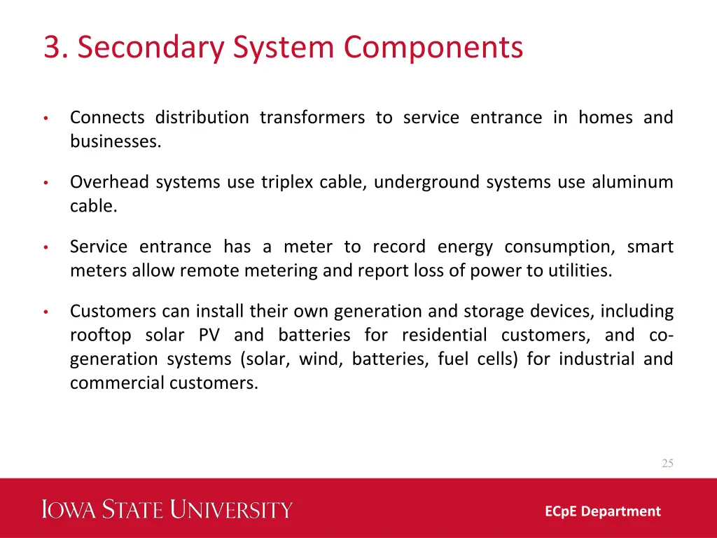 3 secondary system components