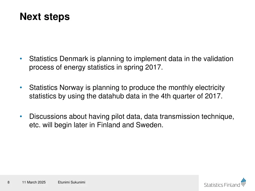 next steps